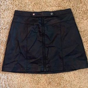 Abercrombie & Fitch Black Faux Leather Skirt